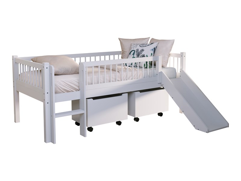 Chambres complètes-Combinaison de chambre d'enfant Forrest Beech hêtre laqué blanc-Vipack-mailleu-0