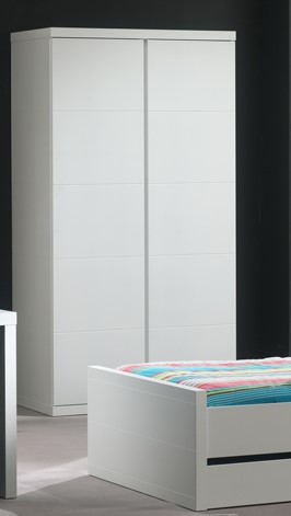 Garde-robe-LARA ARMOIRE 2 PORTES BLANC-Vipack-mailleux-1