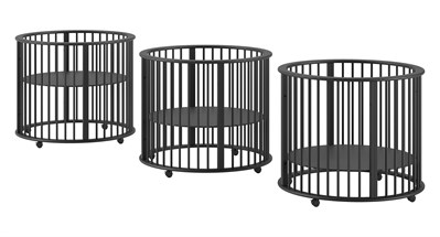 Parc bébé-DINO PARC BÉBÉ Ø 90 cm NOIR-Vipack-mailleux-3