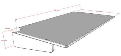 Bureau-PRIMO BUREAU POUR LIT MEZZANINE BLANC-Vipack-mailleux-2