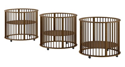 Parc bébé-DINO PARC BÉBÉ Ø 90 cm NOIX-Vipack-mailleux-3